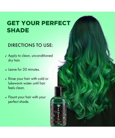 VOODOO Green Hair Paint 8 Oz | Vegan & Cruelty-Free Temporary Hair Color | Non-Drippy Creamy Formula | Harmonious Vibrant Green | Sulfate Paraben & Ammonia-Free - Buy Online on GoSupps.com