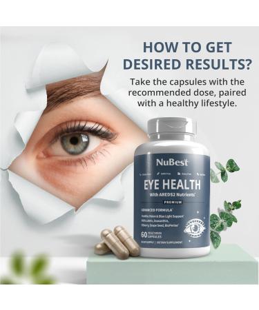 NuBest AREDS 2 Eye Vitamins - 60 Vegan Capsules for Eye Health Beta Carotene Lutein Zeaxanthin & More - International Shipping Available - Buy Online on GoSupps.com