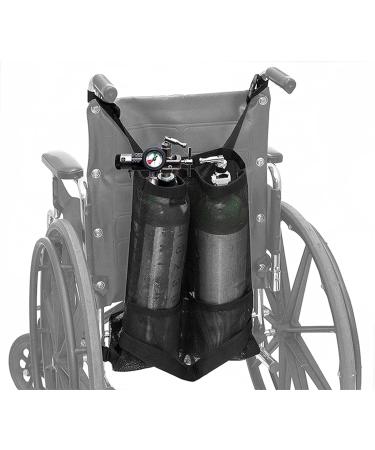 VEraiz Double Oxygen Tank Bag Dual Oxygen Tank Holder with Mesh Storage Pocket Dual Oxygen Tank Storage Bag for Personal Use Family and Hospital