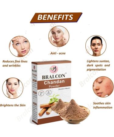 Organic Chandan Powder- 100g | Santalum Album| Original Chandan Powder For Face Masks Facials and Skin Care| 100% Pure & Natural Sandalwood Powder Face Pack for Glowing skin - Buy Online on GoSupps.com