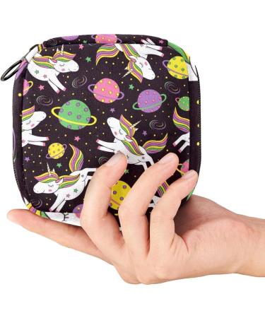 Unicorn in Space Menstrual Pad & Cup Pocket - Zippered Sanitary Napkin for Teens & Women - Buy Online on GoSupps.com