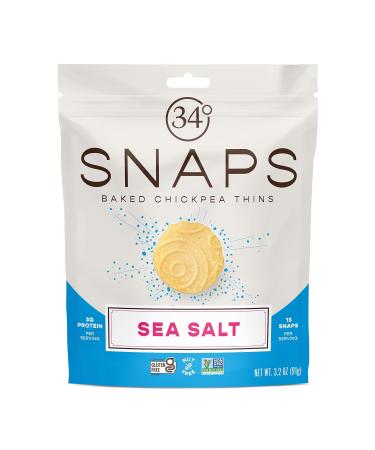 34 Degrees Crisps Variety Pack - Sea Salt, Everything, Umami | Thin, Light, Crunchy & Gluten-Free Chickpea Snack - 3 Pack (3.2 oz each) - Buy Online on GoSupps.com