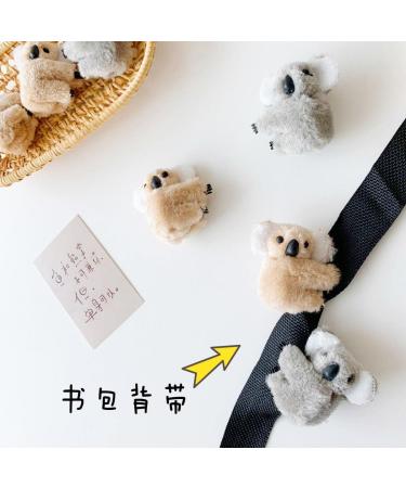 CRIZAN 2Pcs Brown Grey Plush Koala Sisters Hair Jaw Clips - Best Friends Cute Non Slip Hair Clamps for Girls & Kids - Buy Online on GoSupps.com