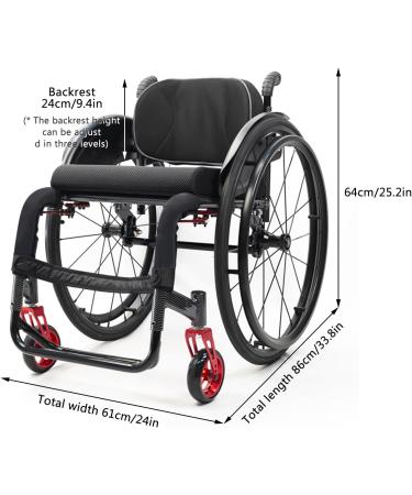 All-Terrain Lightweight Sports Wheelchair Aluminum Alloy Wheelchair Transport Wheelchair Portable Wheelchair with Handbrakes And Quick Release Rear Wheels Mobility Aids For Adult(Size:16.9in/43cm Colo 16.9in/43cm Orange - Buy Online on GoSupps.com