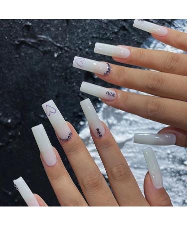 240 Pieces Transparent Nail Tips - Extra Long Half Cover Square Acrylic Tips for DIY Nail Art - 12 Sizes - Perfect for E-commerce International Shipping - Buy Online on GoSupps.com