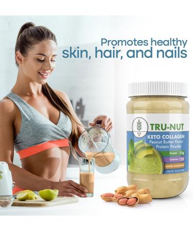 Tru-Nut Keto Collagen Protein Powder - Peanut Butter 10.6 oz (Pack of 1) - Buy Online on GoSupps.com