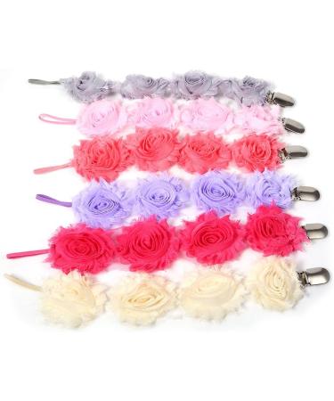Zerodis Floral Pacifier Clip Holder - Anti-Losing Pacifier Chain for Babies & Newborns (Pink) | Child Care Accessory - Buy Online on GoSupps.com