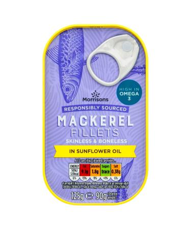 Morrisons Mackerel Fillets in Sunflower Oil 125g