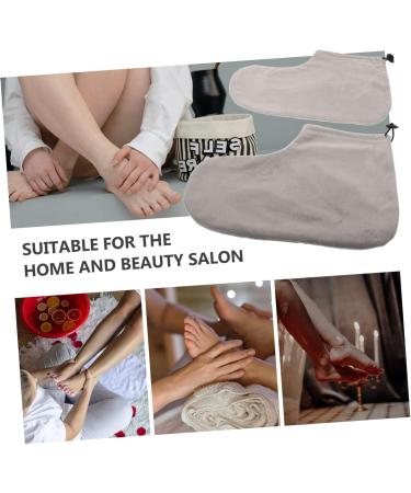 minkissy 3 Pairs Wax Therapy Warm Foot Cover Paraffin Heated Bag Medicated Socks Wax Bath Foot Hand Paraffin Booties Beauty Wax Foot Wrapping Cover Pedicure Foot Paraffin Foot Liners Plush - Buy Online on GoSupps.com