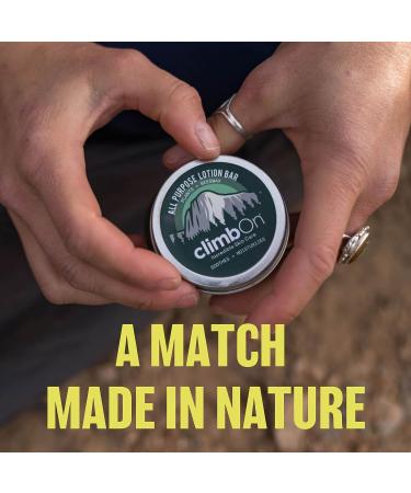 ClimbOn All Purpose Body Lotion Bar - Natural Moisturizer for Dry Skin | Hand Cream for Climbing | Eco-Friendly 1 Oz Tin - Buy Online on GoSupps.com