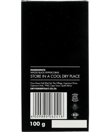 Oryx Black Peppercorn Refill Box 100g - Premium Quality Spice Refill - Buy Online on GoSupps.com