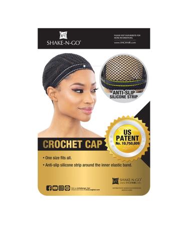 Freetress Anti Slip Crochet Cap in Black - Secure & Comfortable Fit - Buy Online on GoSupps.com