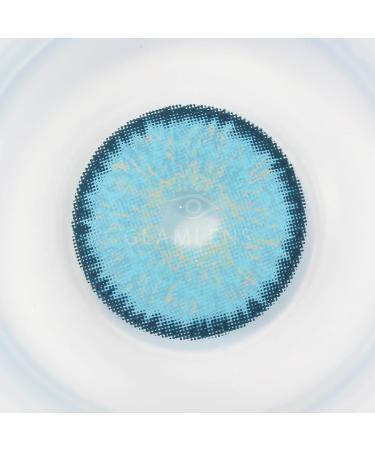 Buy Ibiza Blue Colored Contact Lenses - Monthly Soft Hydrogel - 2 Pieces + Lens Case | Natural Colors Series - Buy Online on GoSupps.com