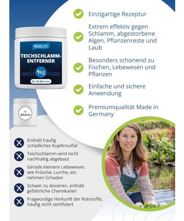 Agualve Pond Sludge Remover 1kg | Effectively Cleans Mud & Leaves | For 20 000 Liters | Made in Germany | Eco-Friendly Solution - Buy Online on GoSupps.com