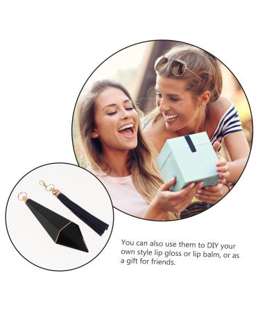 NOLITOY 5pcs Su Lipstick Tubes | Cute Pink Lip Gloss Bottles with Keychain & Brush - Travel Size 11x3cm Empty Lip Balm Holders - Buy Online on GoSupps.com