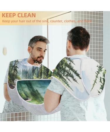 Buy Landscape Beard Bib Apron - Beard Hair Catcher for Men | Perfect Father's Day & Anniversary Gifts with Suction Cups - Buy Online on GoSupps.com