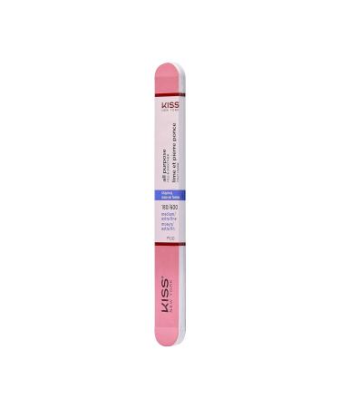 Kiss File All Purpose & Smoother 180 Medium / 600 Extra Fine F100N - Pack of 6 | Nail Files & Smoothes Natural and Artificial Nails - Buy Online on GoSupps.com