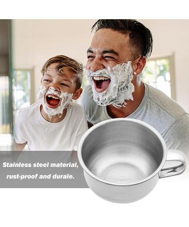Premium 5pcs Stainless Steel Shaving Soap Bowls - Durable Shaving Mugs with Handle for Home & Barber Shop - Buy Online on GoSupps.com