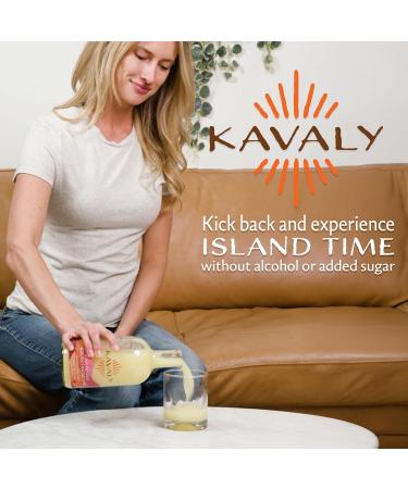 Kavaly Non Alcoholic Kava Infused Spirit Premium Alcohol Free Kava Drink for Social Rituals and Mocktails Modern Alcohol Alternative Lemon Lavender 750 ml - Buy Online on GoSupps.com