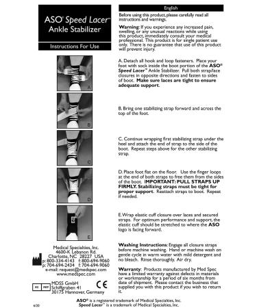 ASO Speed Lacer Ankle Stabilizer - White X-Large | Premium Support International Shipping - Buy Online on GoSupps.com