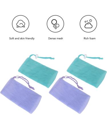 Verdant Touch 5 Pack Mesh Foaming Soap Sachets Quick Drying for Shower Body Face Cleaning - Buy Online on GoSupps.com