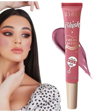Matte Liquid Blushes | Matte Cheek Tint Cream for Mature Skin | Hydrating Mousse Liquid Blushes Long Wearing Moisture Blushes Cheeks Lips Make Up Pochy 03 - Buy Online on GoSupps.com