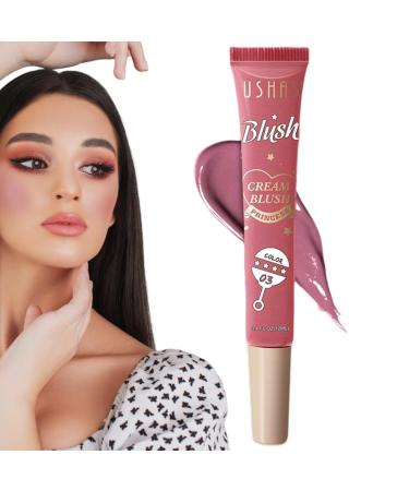 Cheek Tint Blushes Long Wearing Matte Cream for Mature Skin - Long Wearing Hydrating Matte Cheek Cream Blushes Natural Glow Cheeks Lips Make Up Pochy 03