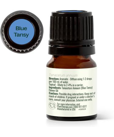 Plant Therapy Blue Tansy Essential Oil 100% Pure Undiluted Natural Aromatherapy Therapeutic Grade 2.5 mL (1/12 oz) 0.09 Fl Oz (Pack of 1) - Buy Online on GoSupps.com