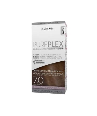 Knight & Wilson PurePlex Dark Blonde Permanent Hair Colour Dye. Protect Restore and Nourish with Aminofix. 7.0 Dark Blonde. 100% Grey Coverage. 7.0 Dark Blonde 1 count (Pack of 1)