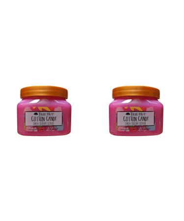 Tree Hut Cotton Candy Shea Scrub 18 oz! Made with Real Sugar Certified Shea Butter and Strawberry Extract! Exfoliating Body Scrub! 2 Pack