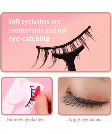 False eyelashes Reusable Self Adhesive Eyelashes No Glue Needed 3 Pairs Comfortable Eye Lashes for Daily Use at Work Beauty Contest Parties & Salons | Easy to Stick on Upper Lash Line (W09) W09-3 Pairs - Buy Online on GoSupps.com
