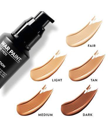 War Paint For Men Medium Coverage Foundation - Vegan & Cruelty Free - Fathers Day Gift - Natural Men's Face Makeup - Light Shade 30ml - Buy Online on GoSupps.com