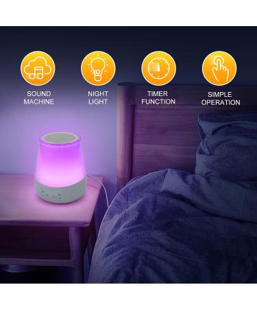 HKAI Baby Sound Machine - White Noise Night Light with 20 Soothing Sounds - Timer & Memory Function for Toddler Sleep Trainer - Perfect for Nursery, Kids & Toddler Bedroom - Buy Online on GoSupps.com