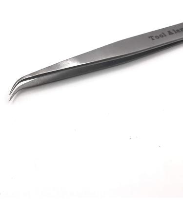 Tool Alement Canadian Stainless Steel 14cm Semi Curve Eyelash Tweezers - M-PK14-8007 - Buy Online on GoSupps.com