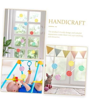 Hohopeti 6 Pieces Lollipop Model Sugar Ornament Home Supplies Miniature Home Decorations Miniature Lollipop Decorations Miniature Swirl Rainbow - Buy Online on GoSupps.com