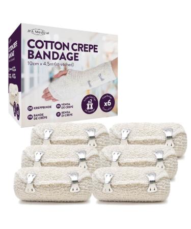 Cotton Crepe Bandages 10cm x 4.5m - Box of 6 - Buy Online on GoSupps.com