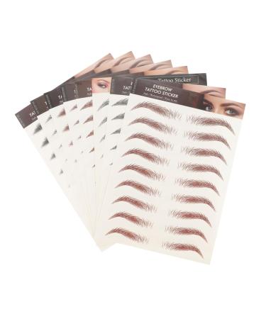 FRCOLOR 16 Pcs Imitation Eco Eyebrow Sticker Beauty Kit Fake Eyebrow False Eyebrows Cosmetics 3d Make up 1 count (Pack of 1) Assorted Colorx2pcs