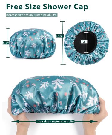 Buy E Enasue Reusable 3-Layer Waterproof Shower Hood - Extra-Sized & Adjustable for Long Hair | Ideal for Makeup | Green - Buy Online on GoSupps.com