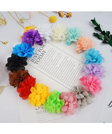 40PCS 2 Chiffon Flower Hair Bows Clips for Girls - Set of 20 Pairs - Buy Online on GoSupps.com