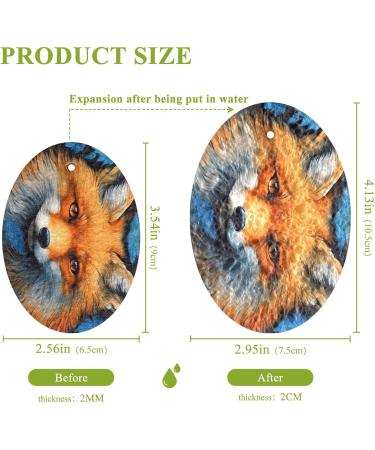 Kigai Cute Wolf Scrubbing Sponge 3 Packs Reusable Dish Wash Scrub Sponge Clean Stubborn Oil Stains Anti-Scratch Cleaning Sponge for Kitchen Tableware - Buy Online on GoSupps.com