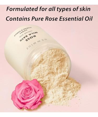 Calming Rose Coconut Milk Bath Soak | Moisturizing Spa Salt Powder for Stress Relief | Perfect Gifts for Women - Birthday & Christmas - Buy Online on GoSupps.com