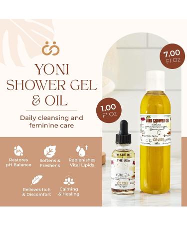 Yoni Wash Shower Gel and Yoni Oil Bundle - Natural Feminine Care Set for pH Balance and Odor Control - Mint Body Care Products - 2 Piece Set - Buy Online on GoSupps.com