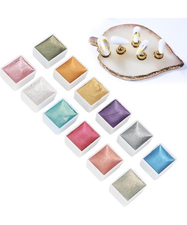 12 Colors Nail Watercolor Pigment Kit - Durable & Sparkling Nail Art Accessories for Beginners & Professionals | DIY Nail Studio - Buy Online on GoSupps.com