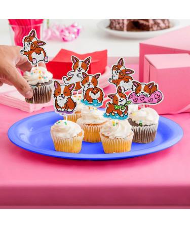 Corgi Themed Cupcake Toppers 18-PC Set - Perfect for Dog Themed Birthday Parties Dog Lovers Host Pet Showers or Baby Shower Decorations - Buy Online on GoSupps.com