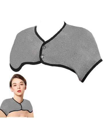 Varatikok shoulder heating cushion 360-degree package heated neck wrap thin-neck heating pillow washable velvet neck warmer all-year heating pillow for neck and shoulder relaxation light gray L