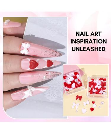 Buy Makartt Nail Charm Rhinestone Glue Kit - 15ml Gel Glue for 3D Nail Art Bowknot & Heart Gems - DIY Nail Supply for Nail Techs - Red & White - Buy Online on GoSupps.com