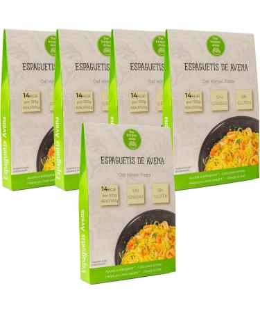The Konjac Shop Konjac Spaghetti with Oatmeal 270g Gluten Free & Vegan Only 14 kcal Low Carb Ready to eat Pack of 5