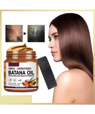 Natural Raw Batana Oil for Hair Growth | 100% Unrefined Prevents Hair Loss Increases Shine | Sourced from Honduras | 4 Oz - Ideal for Men & Women - Buy Online on GoSupps.com