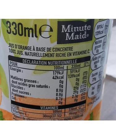 MINUTE MAID Canette de jus d'orange de 33 cl