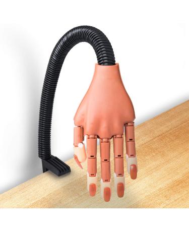 Flexible Nail Training Hand with 300 Refillable Tips - DIY Manicure Practice Kit - Buy Online on GoSupps.com